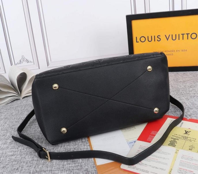 LV Monogram Empreinte Leather Maida Hobo In Black angle 3