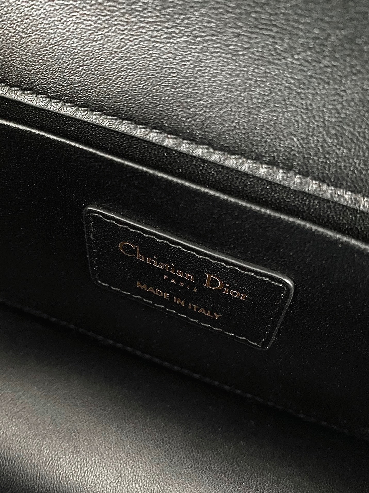 Dior 30 Montaigne East-West Bag with Chain Replica in Black Calfskin angle 5