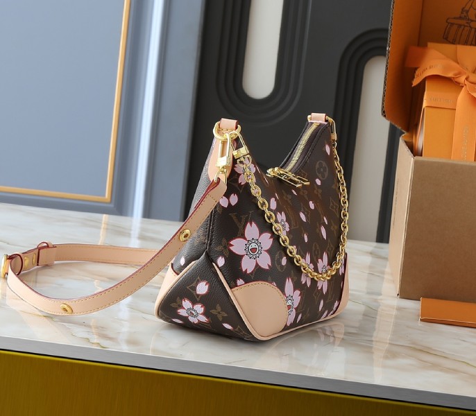 X TM Monogram Canvas Boulogne PM With Cherry Blossom angle 5