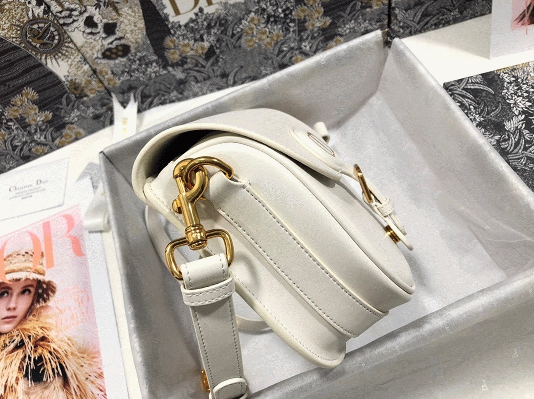 Dior Bobby Medium Bag Replica in White angle 2