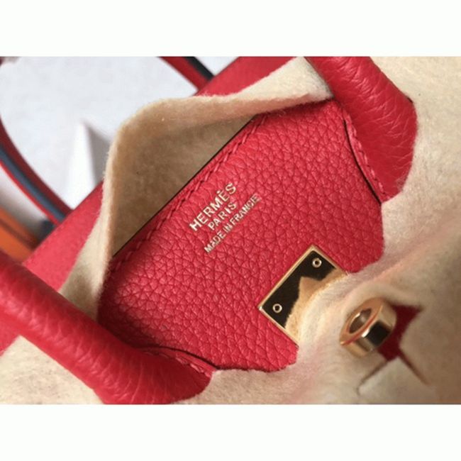 Red Hermes Birkin 25cm AAA Grade Knockoff angle 5