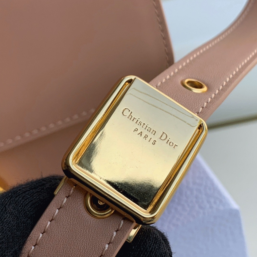 Dior 30 Montaigne Medium Bag Knockoff in Poudre Box Calfskin angle 3
