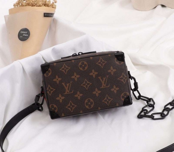 Louis Vuitton Monogram Canvas Mini Soft Trunk Black Bag angle 3