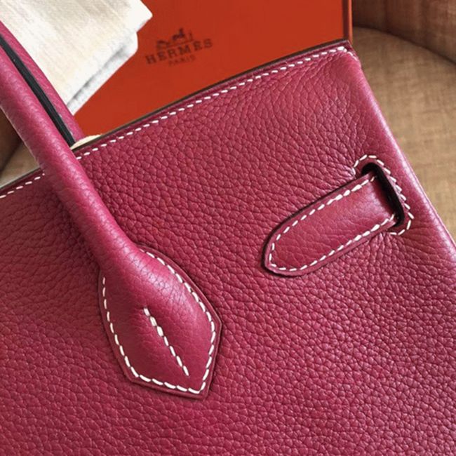 Ruby Color AAA Replica Hermes Birkin 30cm Handbag angle 2
