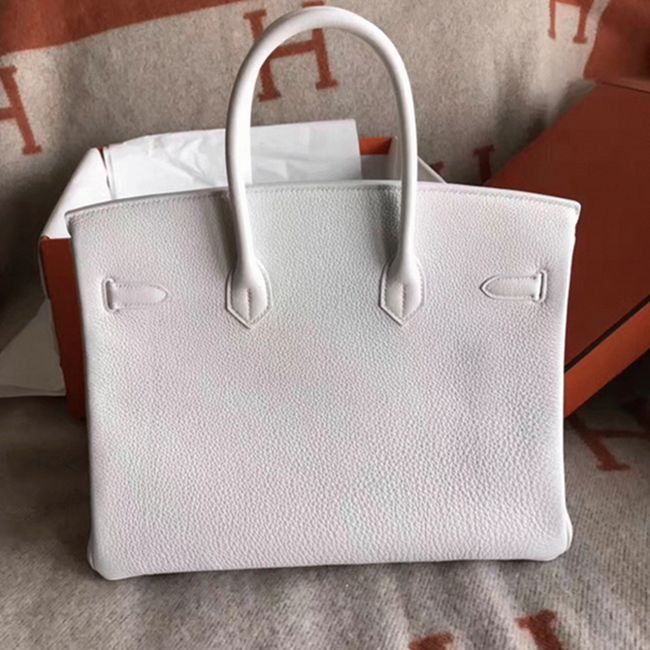 High Quality White Hermes Birkin 30cm Replica Purse angle 2