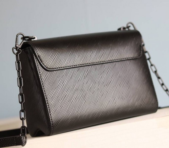 Louis Vuitton Epi Leather Twist MM Bag With Black Vibrant Pink Twist Lock angle 5