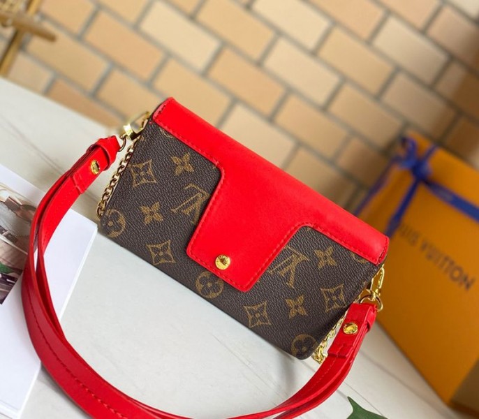 Louis Vuitton Monogram Canvas Padlock On Strap Bag In Red angle 2