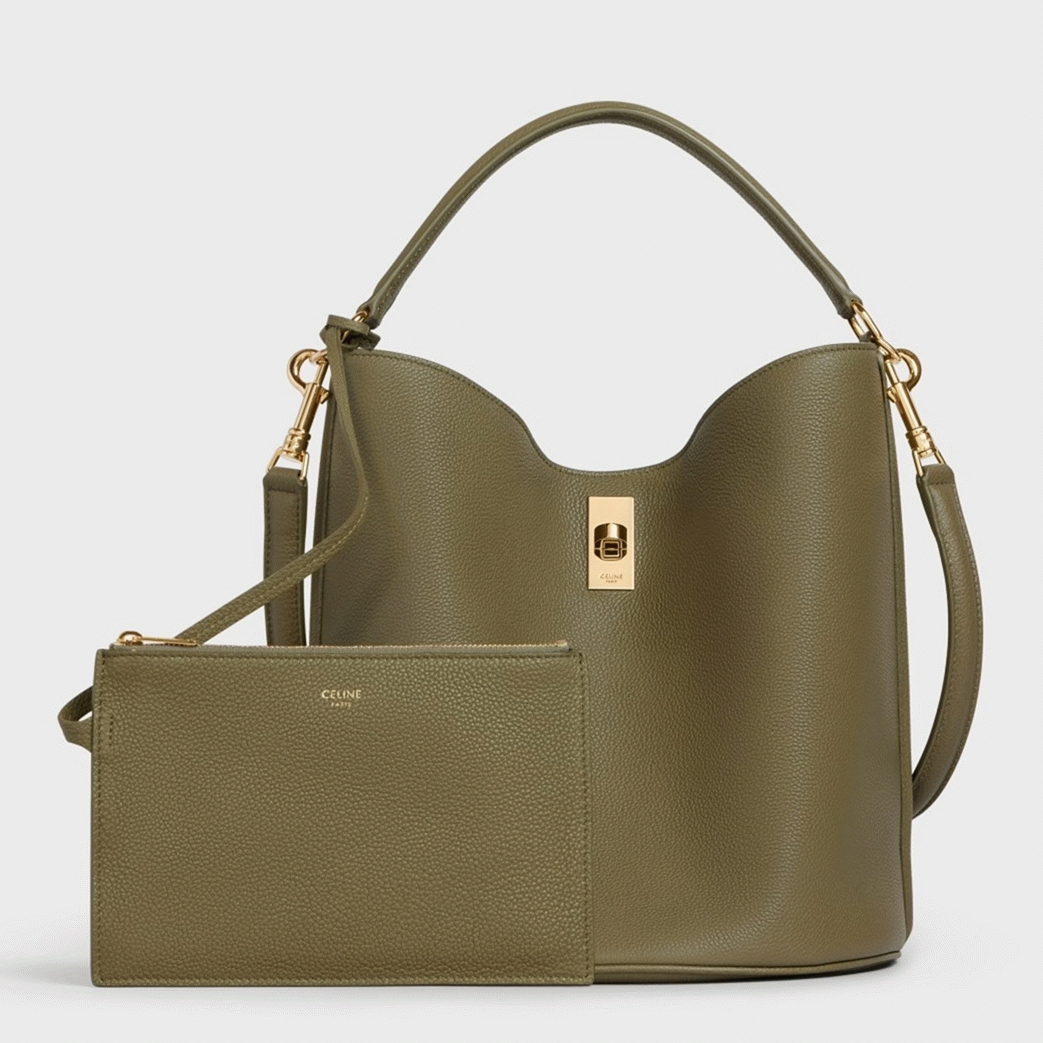 Top Quality Replica Celine Bucket 16 Bag In Dark Olive