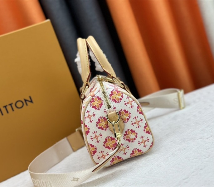Louis Vuitton LV By The Pool Monogram Tiles Canvas Speedy Bandouliere 20 Bag In Coral angle 5
