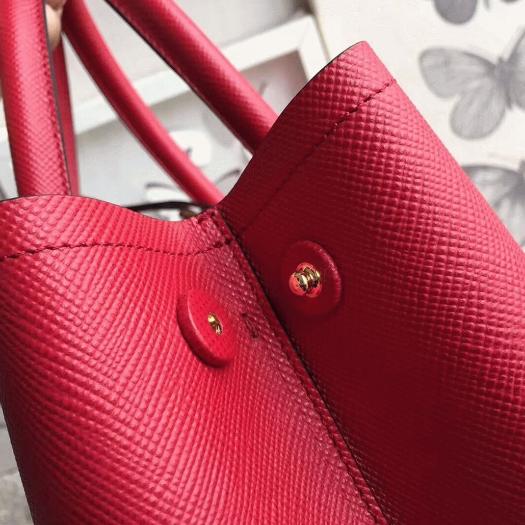 Red Prada Double Medium Tote Bag Replica angle 2