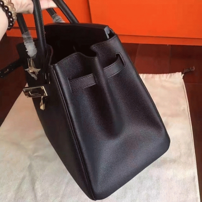 Black Replica Hermes Birkin 35cm Signature Handbag angle 4