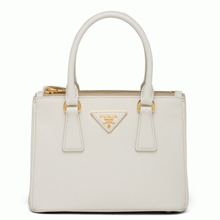 White Prada Mini Galleria Bag Fake