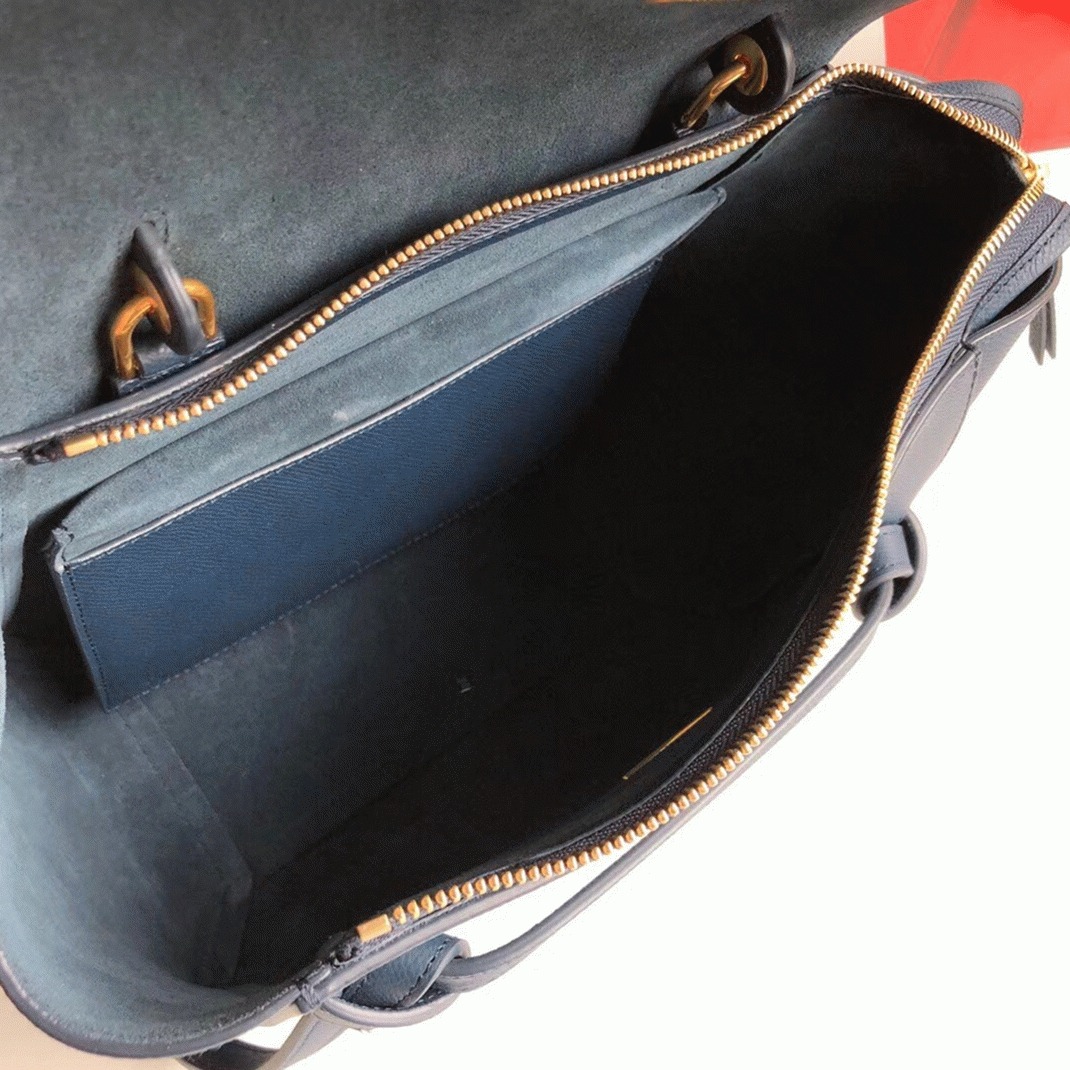 Celine Micro Belt Bag Knockoff in Navy Blue angle 2