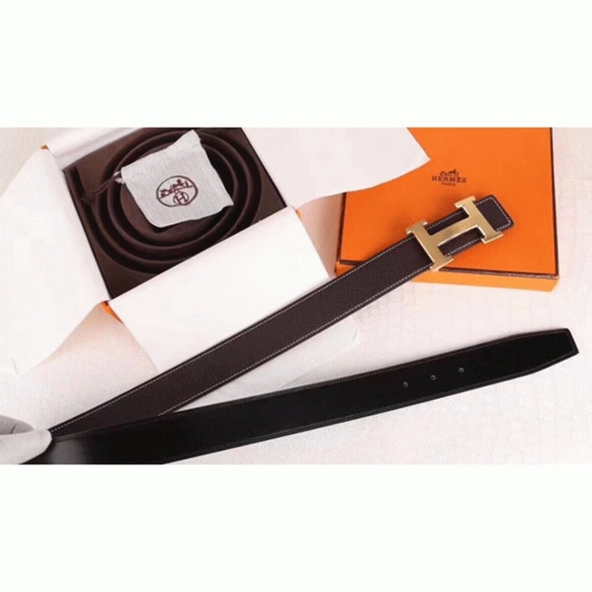 Chocolate clemence fake Hermes H belt buckle angle 5