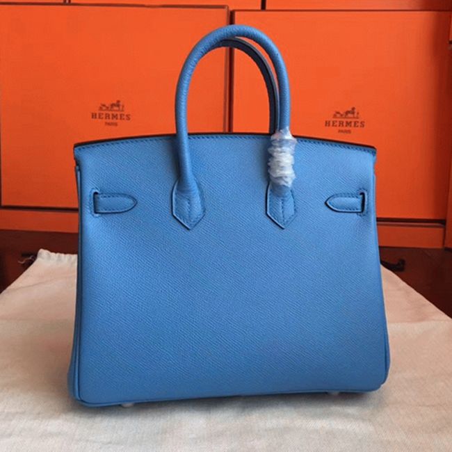 High-End Faux Blue Paradiso Hermes Birkin 25cm Purse angle 2
