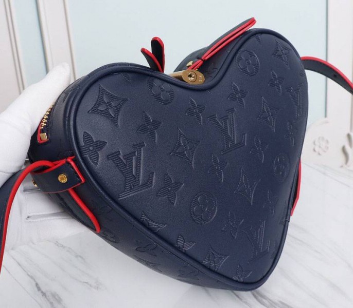 Louis Vuitton Monogram Empreinte Game On Coeur Bag In Navy Blue angle 2
