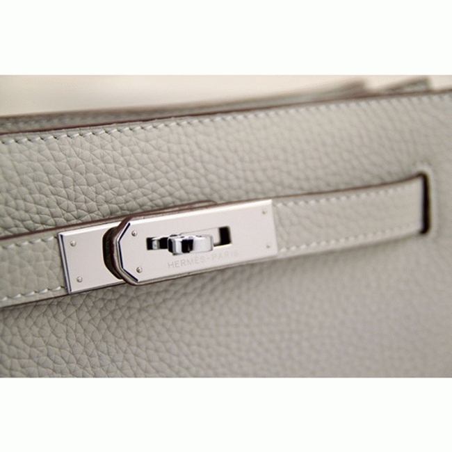 White Leather Knockoff Hermes So Kelly 22cm Clean Style Shoulder Bag angle 2
