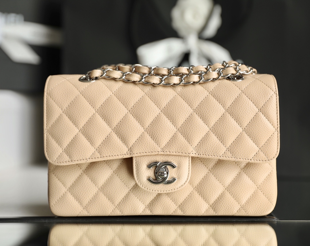 Chanel small classic flap bag angle 2