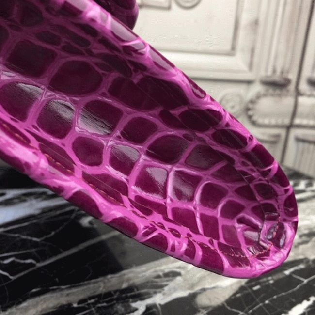 Fuchsia Crocodile Leather Knockoff Hermes Jige Elan 29 Bold Clutch angle 5