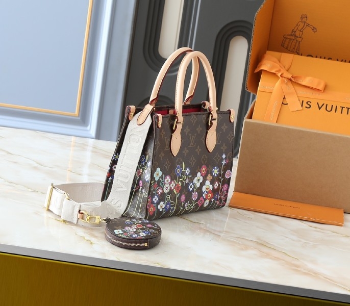 LV X TM Monogram Canvas Onthego PM angle 2