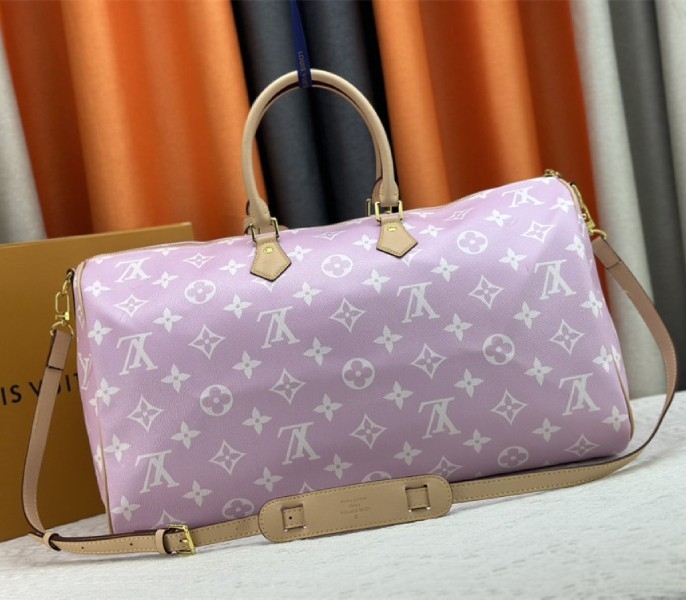 Louis Vuitton Speedy P9 Bandouliere 50 Bag In Light Hot Pink angle 3