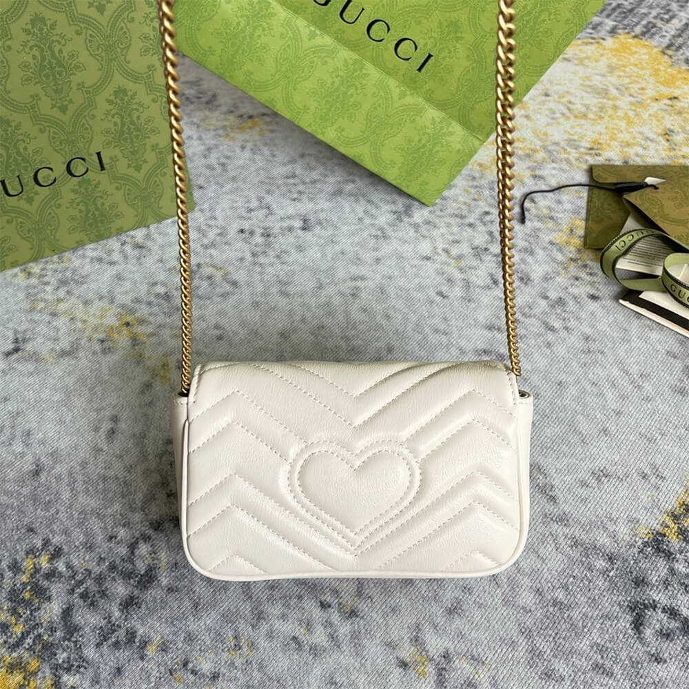 GG Marmont matelasse leather super mini bag angle 2
