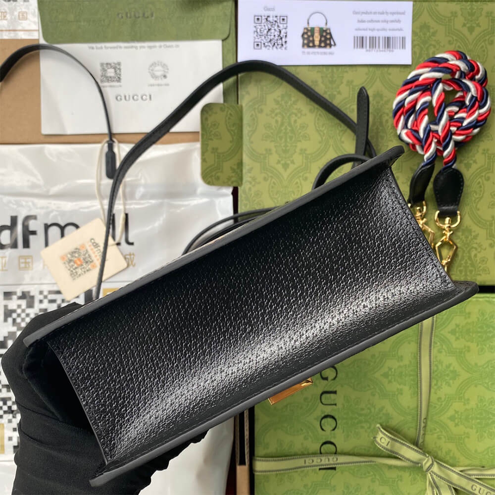 GG Sylvie Bee Star mini leather bag angle 5