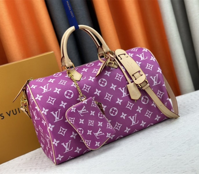 Louis Vuitton Speedy P9 Bandouliere 40 Bag In Pink Purple angle 2