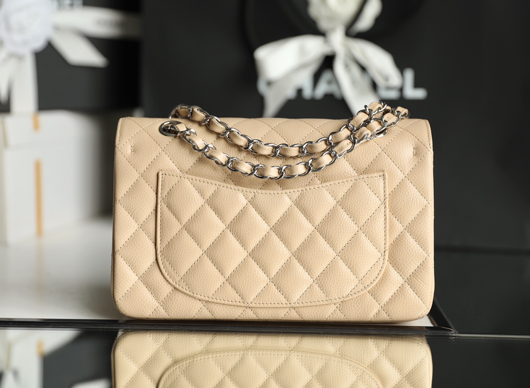 Chanel small classic flap bag angle 3