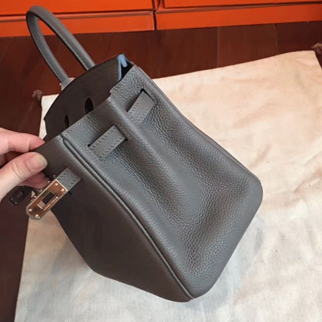 Vert Gris Hermes Birkin 25cm High-End Copy Handbag angle 5