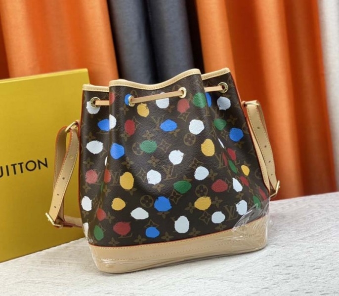 Louis Vuitton X YK Monogram Canvas Noe Bag angle 3