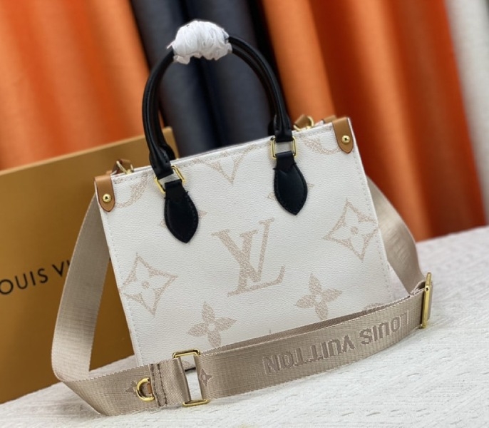 Louis Vuitton Monogram Dune Canvas Onthego PM Tote angle 3