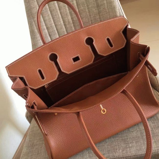 Gold Hermes Birkin 30cm High-End Designer Fake angle 2