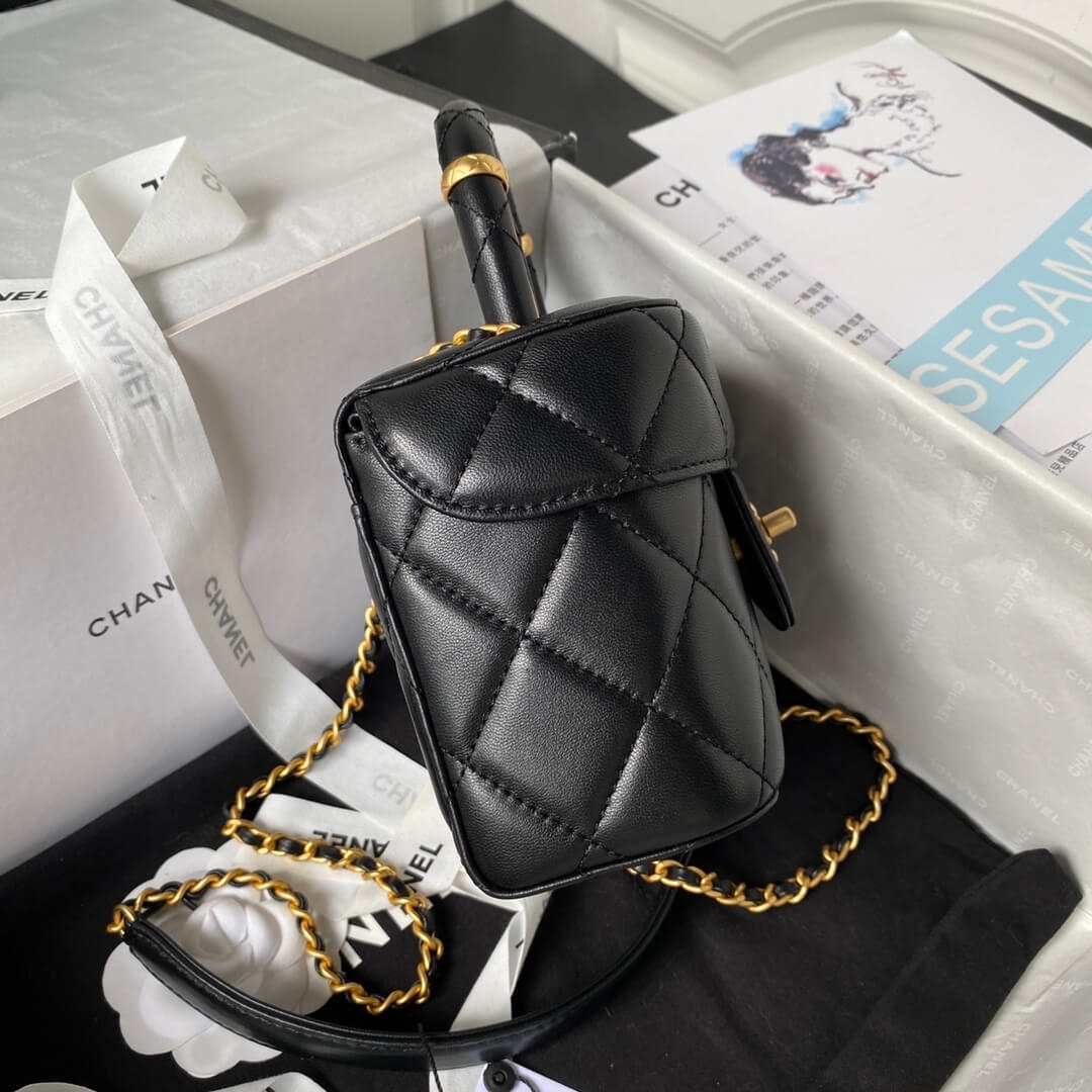 Chanel 23S handle cosmetic bag(high-end grade) angle 2