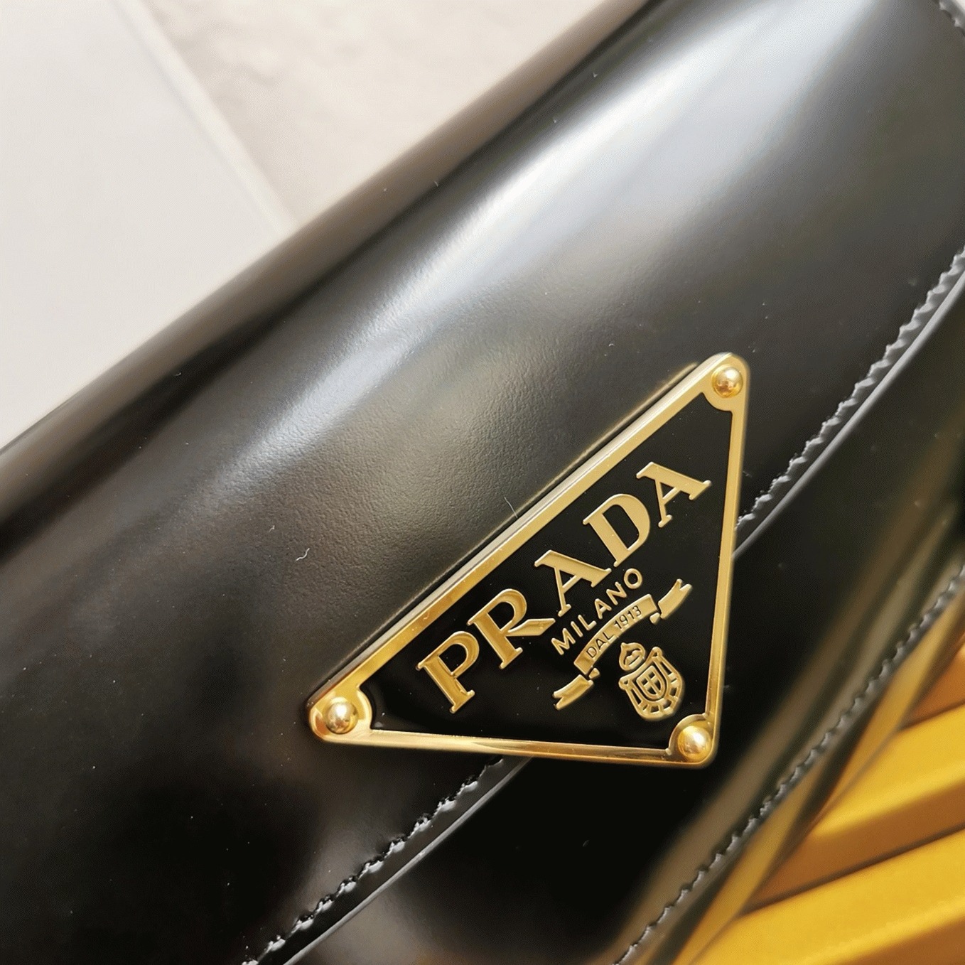 Prada Shoulder Bag Fake in Black angle 3