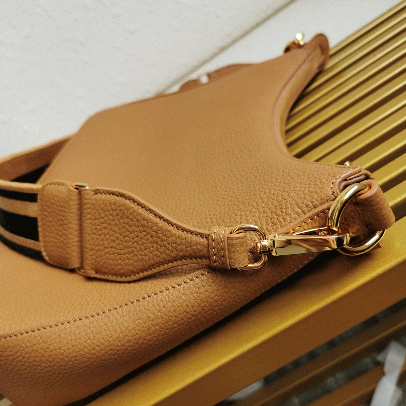Designer Prada Shoulder Bag Replica in Brown angle 3