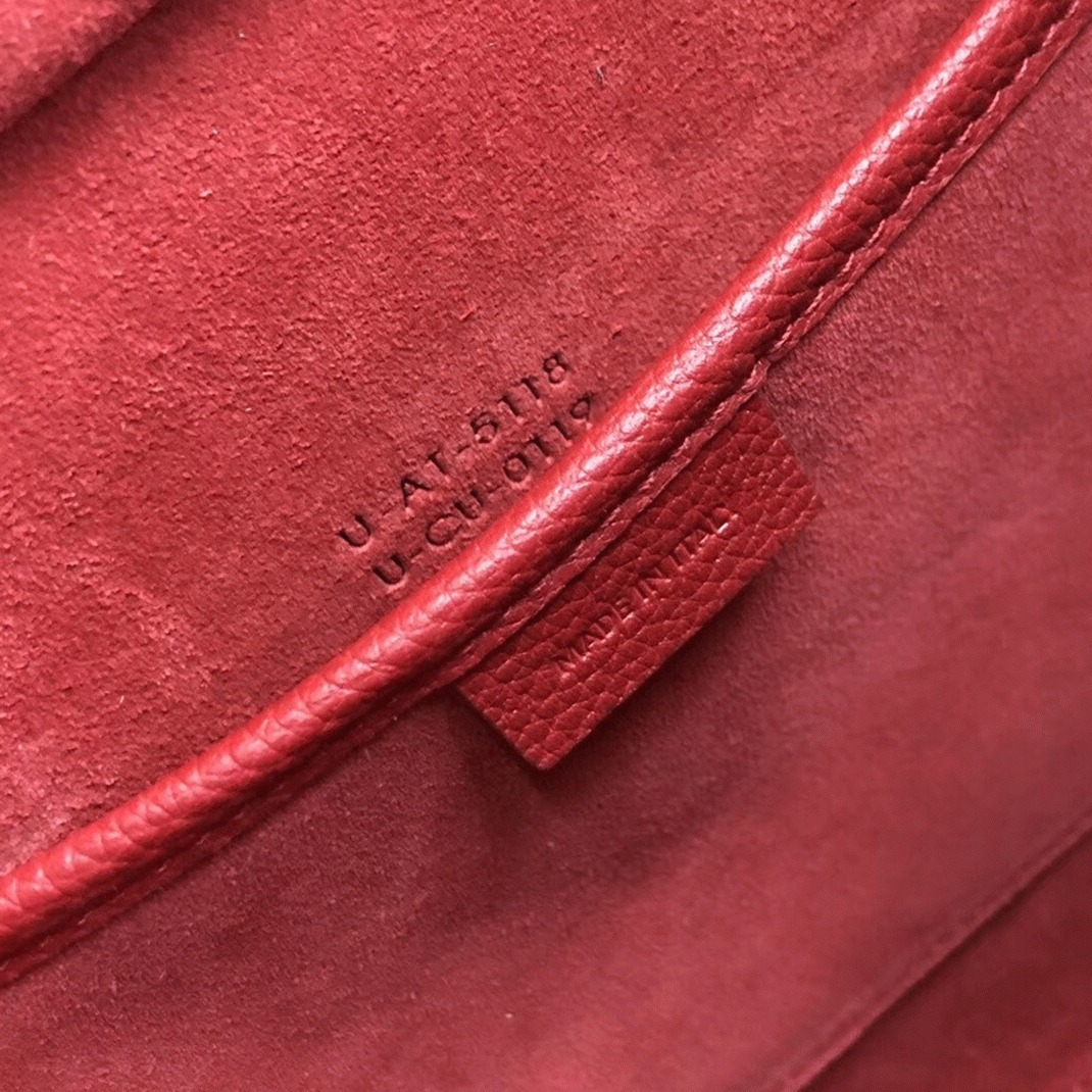 Celine Nano Luggage Tote Bag Fake in Red angle 3