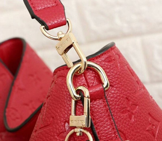 Louis Vuitton Monogram Empreinte Melie Hobo In Red angle 4