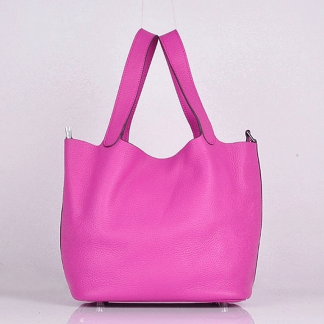 Peach fake Hermes Picotin Lock handbag