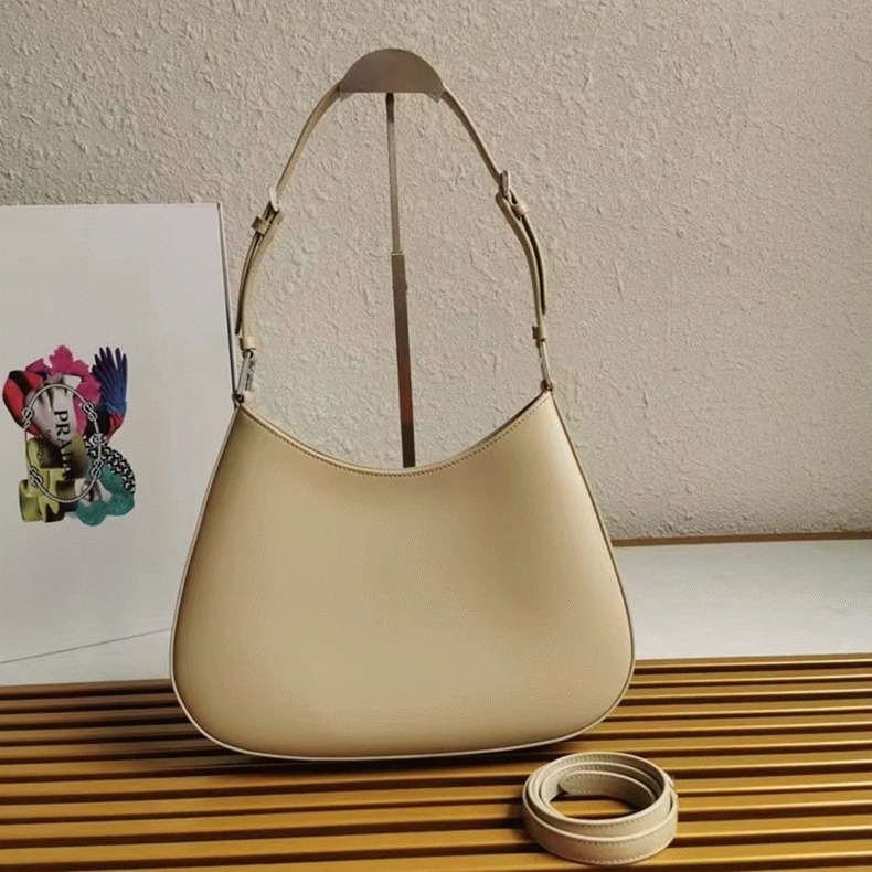 Beige Prada Cleo Small Bag Replica angle 3