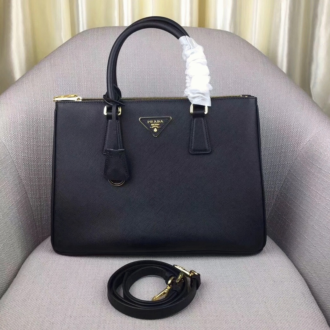 Black Prada Galleria Tote Replica – Large Size angle 5