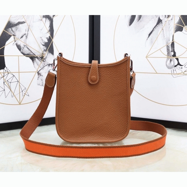Brown Replica Hermes Evelyne Shoulder Bag angle 3