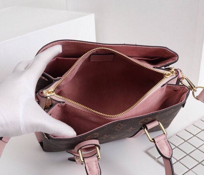 Louis Vuitton Monogram Canvas Soufflot BB Bag In Peach angle 5