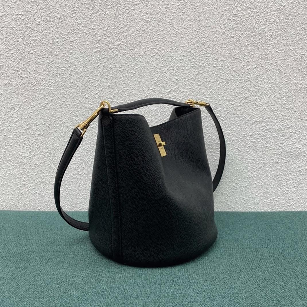 Top Quality Fake Celine Bucket 16 Bag In Black angle 2