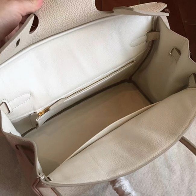 Beige Shade Hermes Birkin 30cm Knockoff Purse angle 3