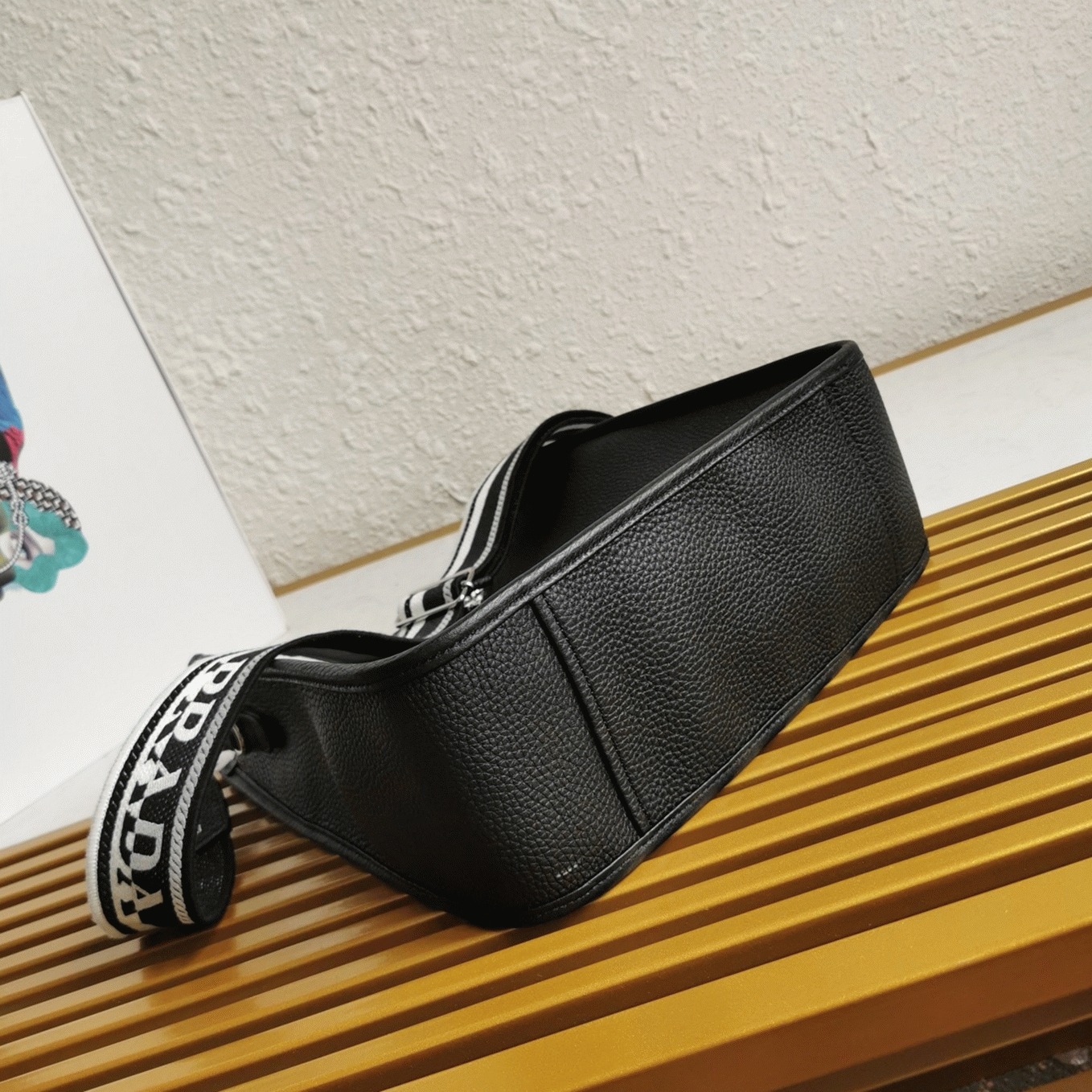Prada Hobo Bag Best Replica in Black angle 5