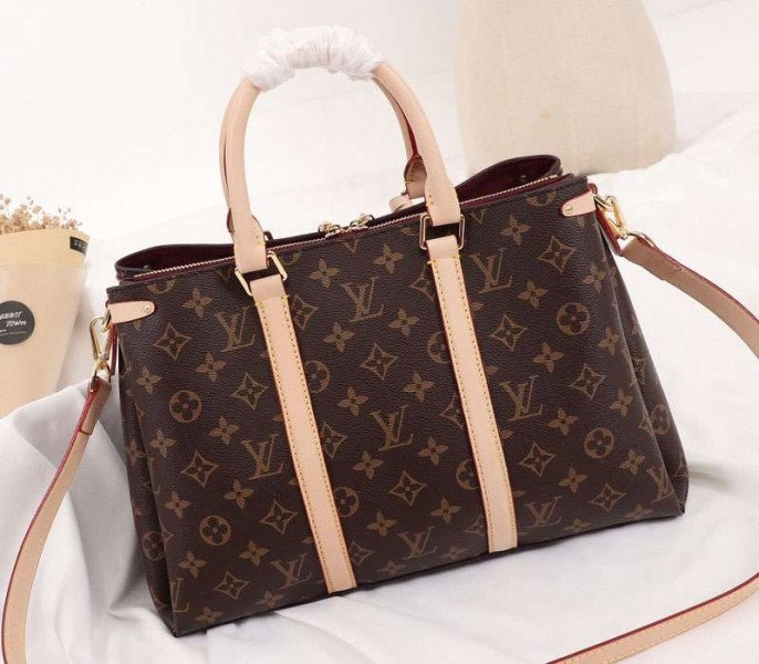 Louis Vuitton Monogram Canvas Soufflot MM Bag angle 3