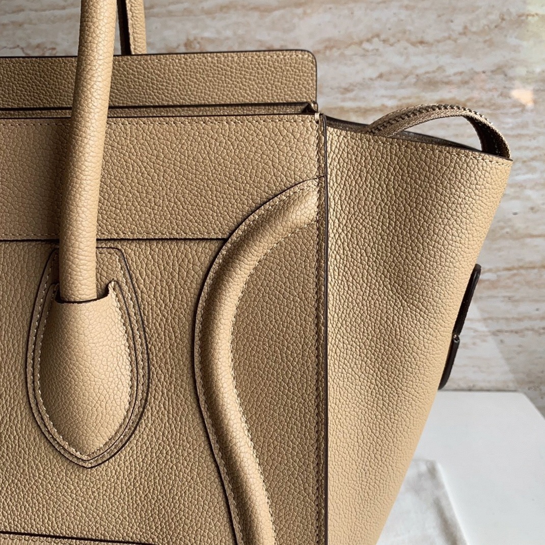 Celine Mini Luggage Tote Bag Replica in Dune angle 4