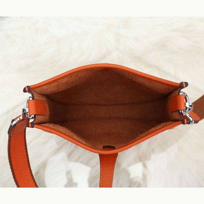 Orange Evelyne II TPM Bag Fake Luxury Hermes Small Messenger angle 5