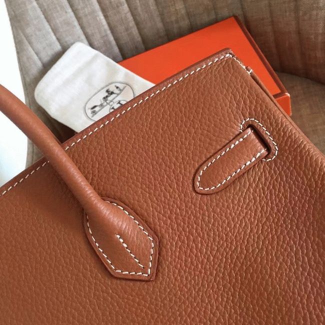 Gold Hermes Birkin 30cm High-End Designer Fake angle 5